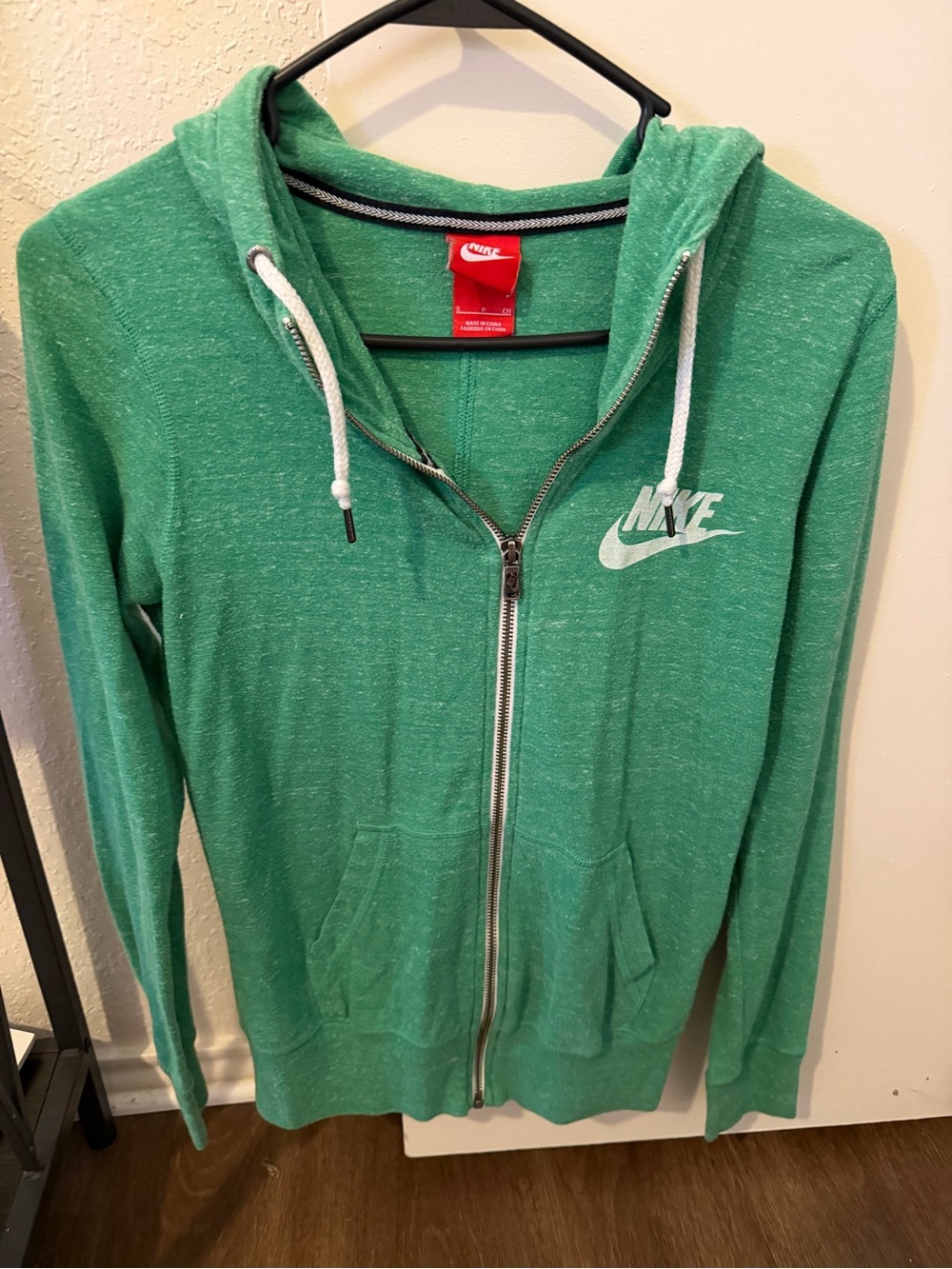 Nike Women’s Heather Green Full-Zip Hoodie